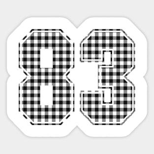 Plaid Number - 83 - Dark Sticker